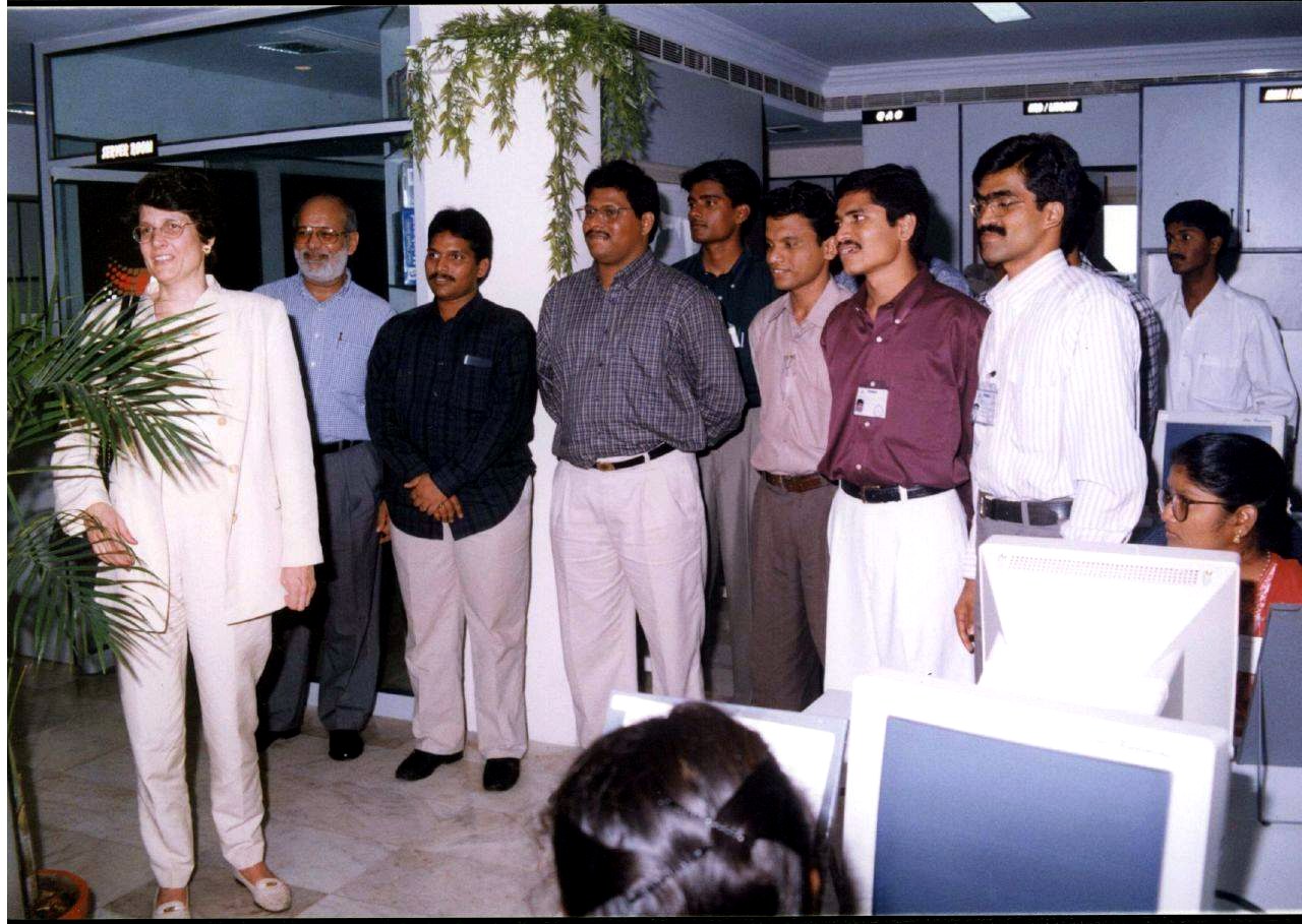 Ravi Thota with colleagues during an office visit